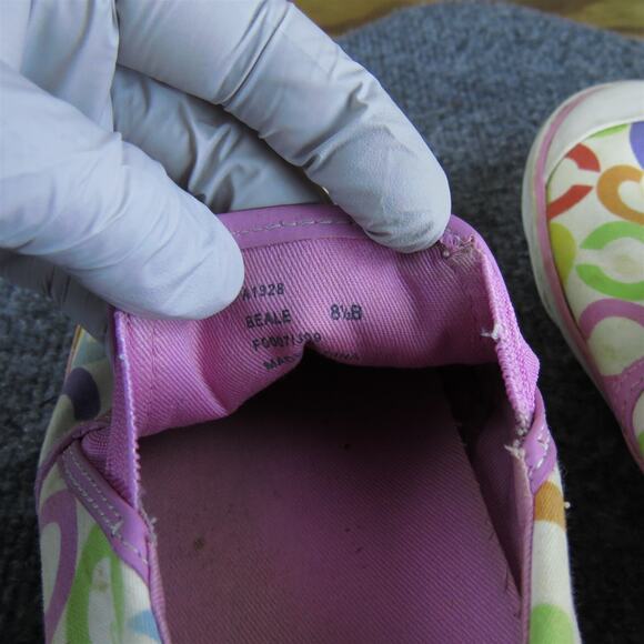 Coach Women's Beale Sneaker Pink Fabric Sz 8.5 Medium Used 2025 - Picture 6 of 8